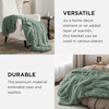 Bedsure Faux Fur Fluffy Fleece Sherpa Blanket Couch Throw Grey 50″x60″(12- Sage Green)
