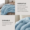 Bedsure Faux Fur Fluffy Fleece Sherpa Blanket Couch Throw Grey 50″x60″(13- Blue)
