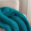 Bedsure Faux Fur Fluffy Fleece Sherpa Blanket Couch Throw Grey 50″x60″(15- Teal)