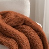 Bedsure Faux Fur Fluffy Fleece Sherpa Blanket Couch Throw Grey 50″x60″(18- Burnt Orange)