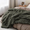 Bedsure Faux Fur Fluffy Fleece Sherpa Blanket Couch Throw Grey 50″x60″(19- Olive Green)