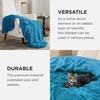 Bedsure Faux Fur Fluffy Fleece Sherpa Blanket Couch Throw Grey 50″x60″(21- Bright Blue)