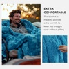 Bedsure Faux Fur Fluffy Fleece Sherpa Blanket Couch Throw Grey 50″x60″(21- Bright Blue)