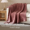 Bedsure GentleSoft Boho Throw Blanket for Couch – Cozy Modern Boho Decorative Blankets for Women Girls, Fuzzy Fleece Throw for Beds, Aesthetic Accent Gifts for Sofa Room Decor, Off White, 50×60 Inches(Dusty Rose)