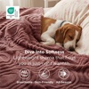 Bedsure GentleSoft Boho Throw Blanket for Couch – Cozy Modern Boho Decorative Blankets for Women Girls, Fuzzy Fleece Throw for Beds, Aesthetic Accent Gifts for Sofa Room Decor, Off White, 50×60 Inches(Dusty Rose)