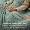 Bedsure GentleSoft Boho Throw Blanket for Couch – Cozy Modern Boho Decorative Blankets for Women Girls, Fuzzy Fleece Throw for Beds, Aesthetic Accent Gifts for Sofa Room Decor, Off White, 50×60 Inches(Sage Green)