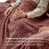 Bedsure GentleSoft Boho Throw Blanket for Couch – Cozy Modern Boho Decorative Blankets for Women Girls, Fuzzy Fleece Throw for Beds, Aesthetic Accent Gifts for Sofa Room Decor, Off White, 50×60 Inches(Dusty Rose)