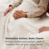 Bedsure GentleSoft Boho Throw Blanket for Couch – Cozy Modern Boho Decorative Blankets for Women Girls, Fuzzy Fleece Throw for Beds, Aesthetic Accent Gifts for Sofa Room Decor, Off White, 50×60 Inches(Off White)