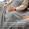 Bedsure GentleSoft Boho Throw Blanket for Couch – Cozy Modern Boho Decorative Blankets for Women Girls, Fuzzy Fleece Throw for Beds, Aesthetic Accent Gifts for Sofa Room Decor, Off White, 50×60 Inches(Light Grey)