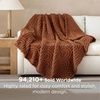 Bedsure GentleSoft Boho Throw Blanket for Couch – Cozy Modern Boho Decorative Blankets for Women Girls, Fuzzy Fleece Throw for Beds, Aesthetic Accent Gifts for Sofa Room Decor, Off White, 50×60 Inches(Orange)
