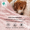 Bedsure GentleSoft Boho Throw Blanket for Couch – Cozy Modern Boho Decorative Blankets for Women Girls, Fuzzy Fleece Throw for Beds, Aesthetic Accent Gifts for Sofa Room Decor, Off White, 50×60 Inches(Pink)