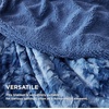 Bedsure GentleSoft Sherpa Fluffy Throw Blanket – Fleece Warm and Cozy Throw for Women Gift, Plush & Fuzzy Faux Fur Christmas Blanket for Couch, Sofa, Bed Decor, Tie Dye Design, Brown, 50×60 Inches(07 – Indigo)