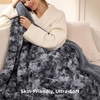 Bedsure GentleSoft Sherpa Fluffy Throw Blanket – Fleece Warm and Cozy Throw for Women Gift, Plush & Fuzzy Faux Fur Christmas Blanket for Couch, Sofa, Bed Decor, Tie Dye Design, Brown, 50×60 Inches(01 – Grey)