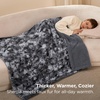Bedsure GentleSoft Sherpa Fluffy Throw Blanket – Fleece Warm and Cozy Throw for Women Gift, Plush & Fuzzy Faux Fur Christmas Blanket for Couch, Sofa, Bed Decor, Tie Dye Design, Brown, 50×60 Inches(01 – Grey)