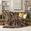Bedsure GentleSoft Sherpa Fluffy Throw Blanket – Fleece Warm and Cozy Throw for Women Gift, Plush & Fuzzy Faux Fur Christmas Blanket for Couch, Sofa, Bed Decor, Tie Dye Design, Brown, 50×60 Inches(02 – Brown)