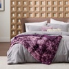 Bedsure GentleSoft Sherpa Fluffy Throw Blanket – Fleece Warm and Cozy Throw for Women Gift, Plush & Fuzzy Faux Fur Christmas Blanket for Couch, Sofa, Bed Decor, Tie Dye Design, Brown, 50×60 Inches(06 – Purple)
