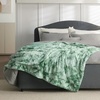 Bedsure GentleSoft Sherpa Fluffy Throw Blanket – Fleece Warm and Cozy Throw for Women Gift, Plush & Fuzzy Faux Fur Christmas Blanket for Couch, Sofa, Bed Decor, Tie Dye Design, Brown, 50×60 Inches(05 – Sage Green)