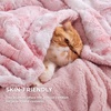 Bedsure GentleSoft Sherpa Fluffy Throw Blanket – Fleece Warm and Cozy Throw for Women Gift, Plush & Fuzzy Faux Fur Christmas Blanket for Couch, Sofa, Bed Decor, Tie Dye Design, Brown, 50×60 Inches(04 – Pink)