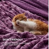 Bedsure GentleSoft Sherpa Fluffy Throw Blanket – Fleece Warm and Cozy Throw for Women Gift, Plush & Fuzzy Faux Fur Christmas Blanket for Couch, Sofa, Bed Decor, Tie Dye Design, Brown, 50×60 Inches(06 – Purple)