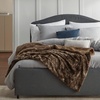 Bedsure GentleSoft Sherpa Fluffy Throw Blanket – Fleece Warm and Cozy Throw for Women Gift, Plush & Fuzzy Faux Fur Christmas Blanket for Couch, Sofa, Bed Decor, Tie Dye Design, Brown, 50×60 Inches(02 – Brown)