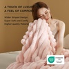Bedsure Soft Cozy Fluffy Comfort Throw Blanket for Bed, White, 50″x60″(02 – Crystal Pink)