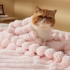 Bedsure Soft Cozy Fluffy Comfort Throw Blanket for Bed, White, 50″x60″(02 – Crystal Pink)