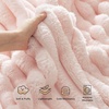 Bedsure Soft Cozy Fluffy Comfort Throw Blanket for Bed, White, 50″x60″(02 – Crystal Pink)