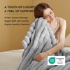 Bedsure Soft Cozy Fluffy Comfort Throw Blanket for Bed, White, 50″x60″(04 – Light Grey)