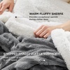 Bedsure Soft Sherpa Blanket Fluffy Throw Gift Beige 50″x60″(03 – Dark Grey)