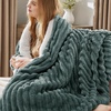Bedsure Soft Sherpa Blanket Fluffy Throw Gift Beige 50″x60″(04 – Dark Green)