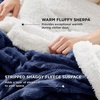 Bedsure Soft Sherpa Blanket Fluffy Throw Gift Beige 50″x60″(05 – Navy Blue)