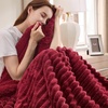 Bedsure Soft Sherpa Blanket Fluffy Throw Gift Beige 50″x60″(10 – Red)