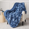 Bedsure GentleSoft Sherpa Fluffy Throw Blanket – Fleece Warm and Cozy Throw for Women Gift, Plush & Fuzzy Faux Fur Christmas Blanket for Couch, Sofa, Bed Decor, Tie Dye Design, Brown, 50×60 Inches(07 – Indigo)