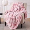 Bedsure GentleSoft Sherpa Fluffy Throw Blanket – Fleece Warm and Cozy Throw for Women Gift, Plush & Fuzzy Faux Fur Christmas Blanket for Couch, Sofa, Bed Decor, Tie Dye Design, Brown, 50×60 Inches(04 – Pink)