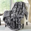 Bedsure GentleSoft Sherpa Fluffy Throw Blanket – Fleece Warm and Cozy Throw for Women Gift, Plush & Fuzzy Faux Fur Christmas Blanket for Couch, Sofa, Bed Decor, Tie Dye Design, Brown, 50×60 Inches(01 – Grey)