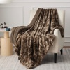 Bedsure GentleSoft Sherpa Fluffy Throw Blanket – Fleece Warm and Cozy Throw for Women Gift, Plush & Fuzzy Faux Fur Christmas Blanket for Couch, Sofa, Bed Decor, Tie Dye Design, Brown, 50×60 Inches(02 – Brown)