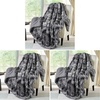 Bedsure GentleSoft Sherpa Fluffy Throw Blanket – Fleece Warm and Cozy Throw for Women Gift, Plush & Fuzzy Faux Fur Christmas Blanket for Couch, Sofa, Bed Decor, Tie Dye Design, Brown, 50×60 Inches(Grey)