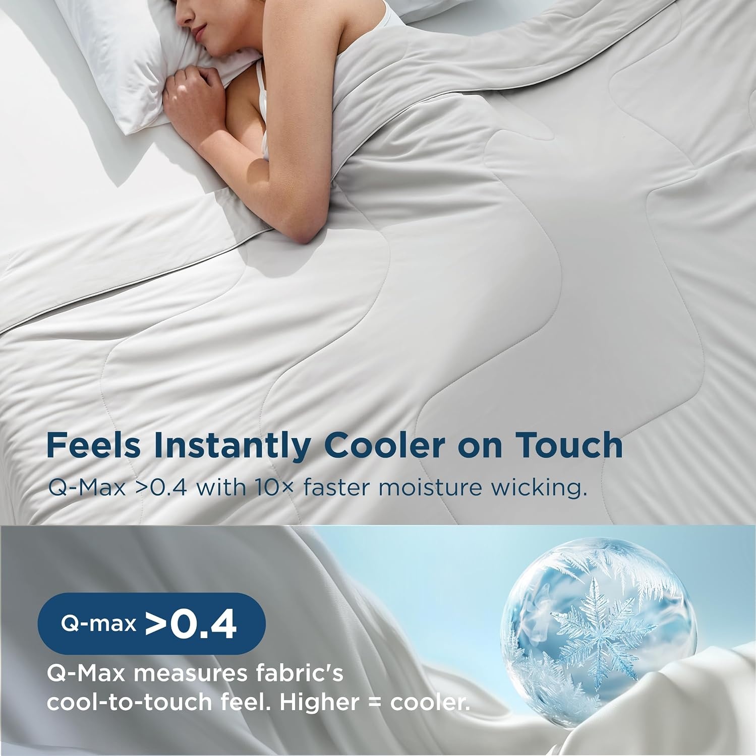 image:imageBedsure Cooling Throw Blanket for Hot Sleepers Black and Grey 50x60Grey