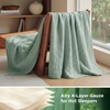 Bedsure Cooling Muslin Blanket King Size for Adults, Linen Beige, 104″x90″(03 – Sage Green)
