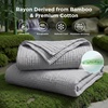 Bedsure Cooling Muslin Blanket King Size for Adults, Linen Beige, 104″x90″(04 – Grey)