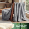 Bedsure Cooling Muslin Blanket King Size for Adults, Linen Beige, 104″x90″(04 – Grey)