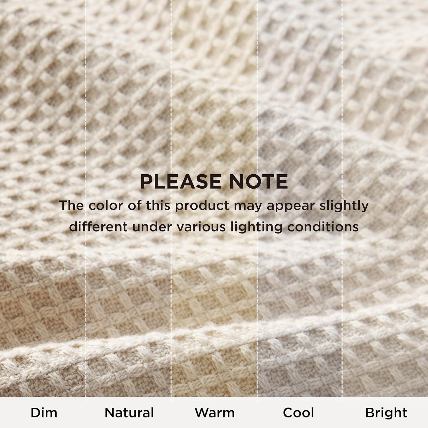 image:imageBedsure GentleSoft 100 Cotton Blanket Queen Size for Bed Breathable Lightweight and Soft for Summer Basket Waffle Weave Woven Blankets Home Decor Gift for Women White 90x90 inches02 Beige
