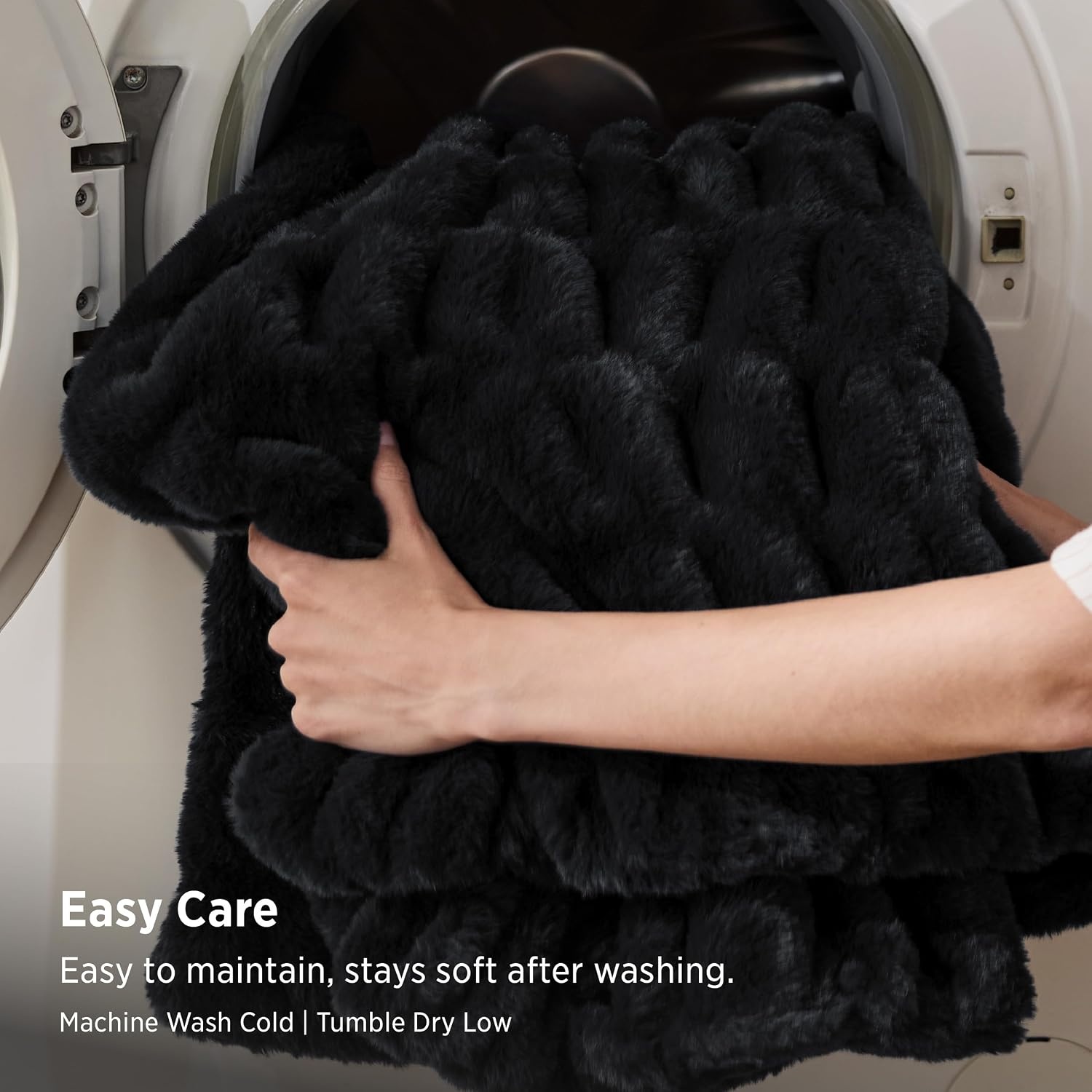 image:imageBedsure Soft DoubleSided Faux Fur Throw Blanket Light Brown 50x60Black