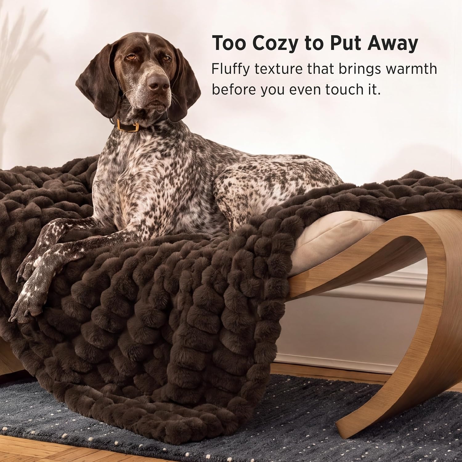 image:imageBedsure Soft DoubleSided Faux Fur Throw Blanket Light Brown 50x60Brown