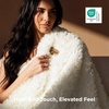Bedsure Faux Fur White Throw Blanket, Fluffy Soft Shaggy Reversible(01 – White)