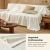 Bedsure GentleSoft 100% Cotton Blanket Queen Size for Bed – Breathable Lightweight and Soft for Summer, Basket Waffle Weave Woven Blankets, Home Decor Gift for Women, White, 90×90 inches(04 – White)