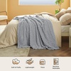 Bedsure Pink Throw Blanket for Couch – 350GSM Fluffy Plush Bubble Blanket for Bed Home Room Decor, GentleSoft Cute Fleece Soft Cozy Gifts for Women Girls, 50×60 Inches(05 – Light Grey)
