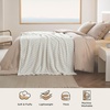 Bedsure Pink Throw Blanket for Couch – 350GSM Fluffy Plush Bubble Blanket for Bed Home Room Decor, GentleSoft Cute Fleece Soft Cozy Gifts for Women Girls, 50×60 Inches(04 – Off White)