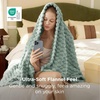 Bedsure Pink Throw Blanket for Couch – 350GSM Fluffy Plush Bubble Blanket for Bed Home Room Decor, GentleSoft Cute Fleece Soft Cozy Gifts for Women Girls, 50×60 Inches(02 – Sage Green)
