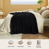 Bedsure Pink Throw Blanket for Couch – 350GSM Fluffy Plush Bubble Blanket for Bed Home Room Decor, GentleSoft Cute Fleece Soft Cozy Gifts for Women Girls, 50×60 Inches(07 – Black)